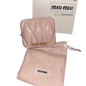 Miu Miu Blush Quilted Mirror